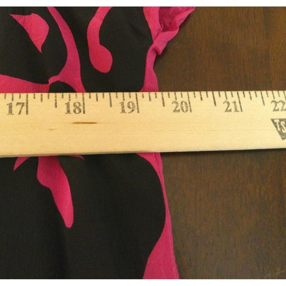 Nilani‎ Vintage Womens 11/12 Hot Pink Silk Top Blouse Artsy Travel Resort Fairy - Picture 4 of 7